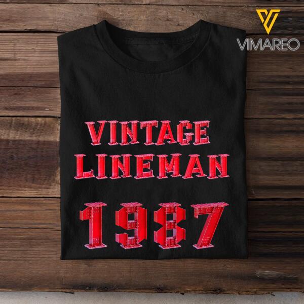 Personalized Lineman Tshirt Printed OCT-LN20