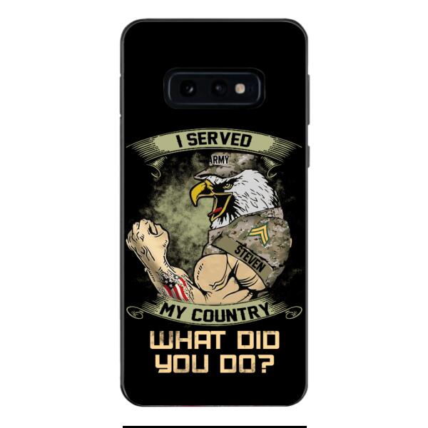 PERSONALIZED I SERVED MY COUNTRY VETERAN PHONECASE QTDT2610