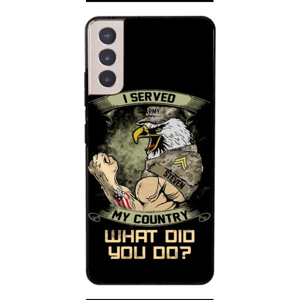 PERSONALIZED I SERVED MY COUNTRY VETERAN PHONECASE QTDT2610