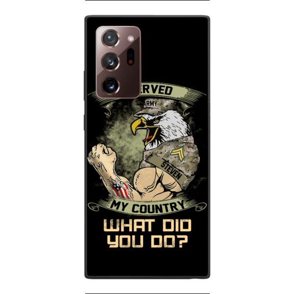 PERSONALIZED I SERVED MY COUNTRY VETERAN PHONECASE QTDT2610