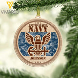 PERSONALIZED SERVICE BRANCHES OF US MILITARY HANGING ORNAMENT CHRISTMAS TNDT0911