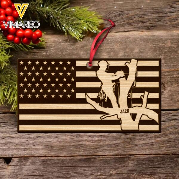 PERSONALIZED ARBORIST WOOD ORNAMENT HANGING CHRISTMAS NOV-DT20