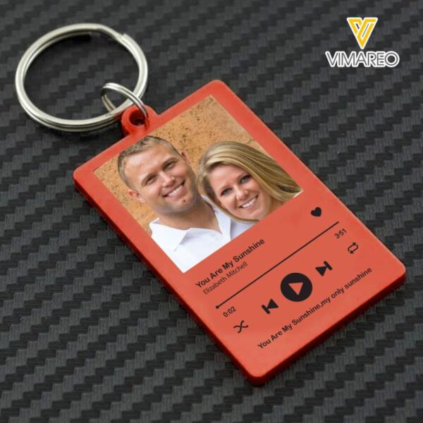PERSONALIZED COUPLE PHOTO KEYCHAIN PRINTED DEC-HQ10