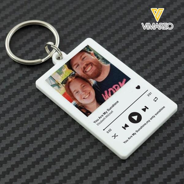 PERSONALIZED COUPLE PHOTO KEYCHAIN PRINTED DEC-HQ10