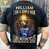 Personalized Simple Man Like Motorcycles And Believe In Jesus Tshirt Printed 22JAN-MQ04