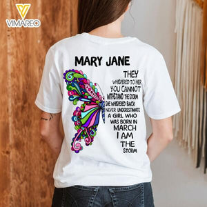Personalized March Girl The Storm Tshirt Printed 22JAN-HQ04