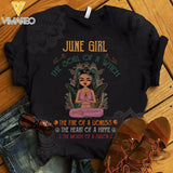 PERSONALIZED JUNE YOGA GIRL TSHIRT QTHC0303