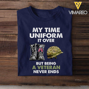 PERSONALIZED UK VETERAN RANK ARMY BLACK TSHIRT 3C