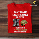 PERSONALIZED UK VETERAN RANK ARMY BLACK TSHIRT 3C