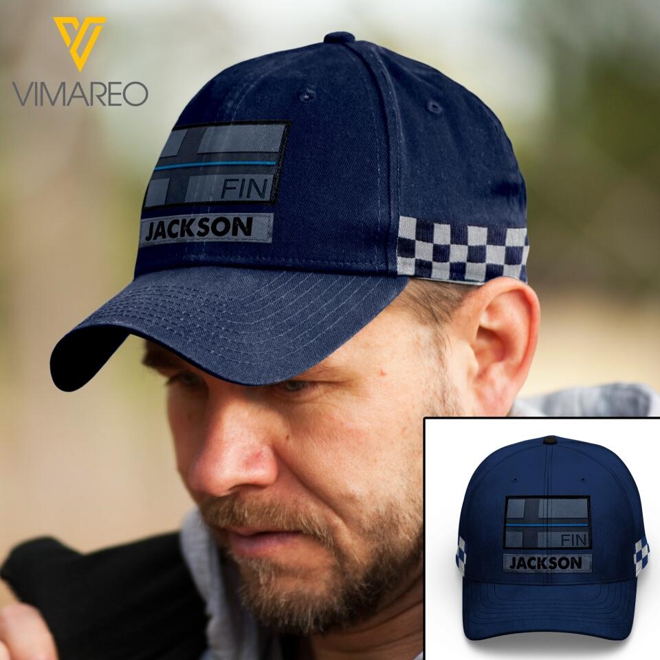 PERSONALIZED FINLAND POLICE PEAKED CAP QTTN0803