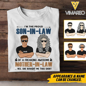 Personalized Son In Law - Mother In Law Tshirt Printed 22MAR-LN09