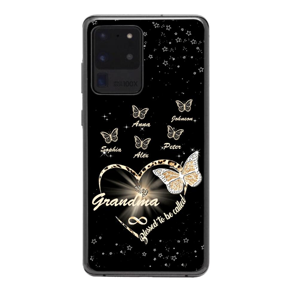 PERSONALIZED BLESSED TO BE CALLED GRANDMA KID NAME PHONECASE VHHC1403