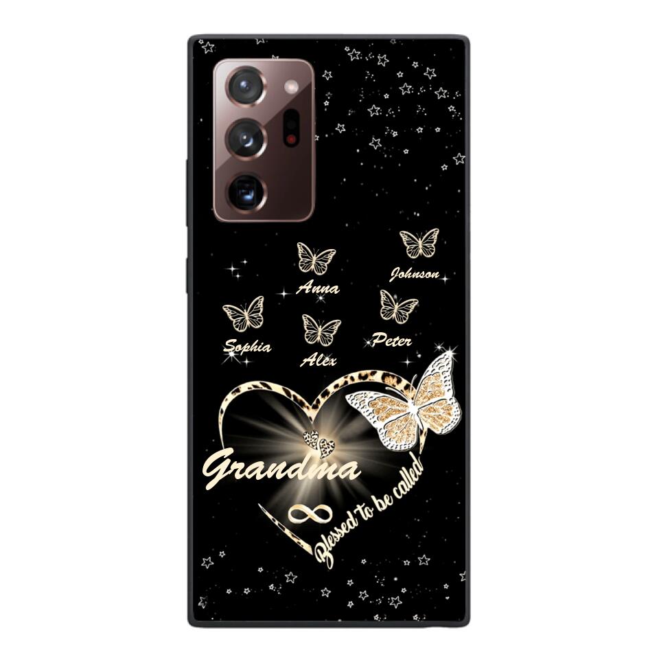 PERSONALIZED BLESSED TO BE CALLED GRANDMA KID NAME PHONECASE VHHC1403