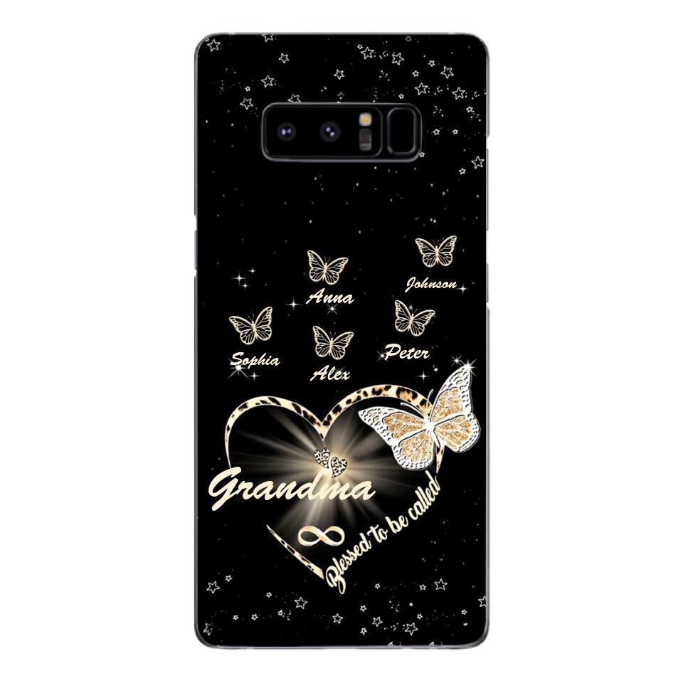 PERSONALIZED BLESSED TO BE CALLED GRANDMA KID NAME PHONECASE VHHC1403