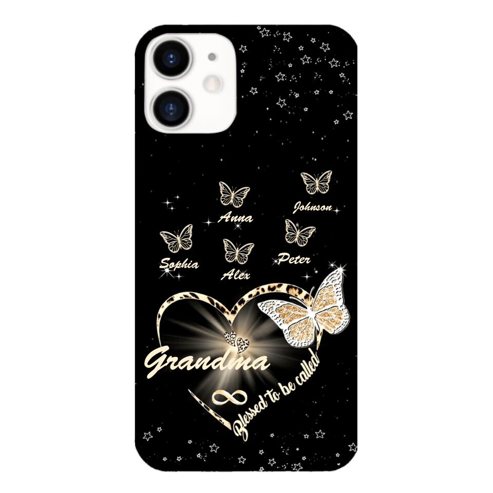 PERSONALIZED BLESSED TO BE CALLED GRANDMA KID NAME PHONECASE VHHC1403