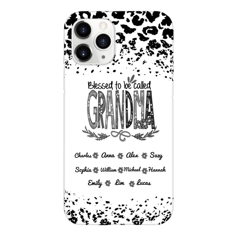 Personalized Blessed To Be Called Grandma Kid Name Phonecase DMVQ1503