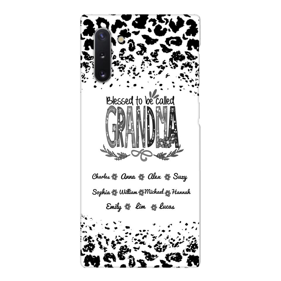 Personalized Blessed To Be Called Grandma Kid Name Phonecase DMVQ1503