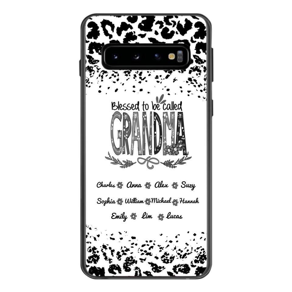 Personalized Blessed To Be Called Grandma Kid Name Phonecase DMVQ1503