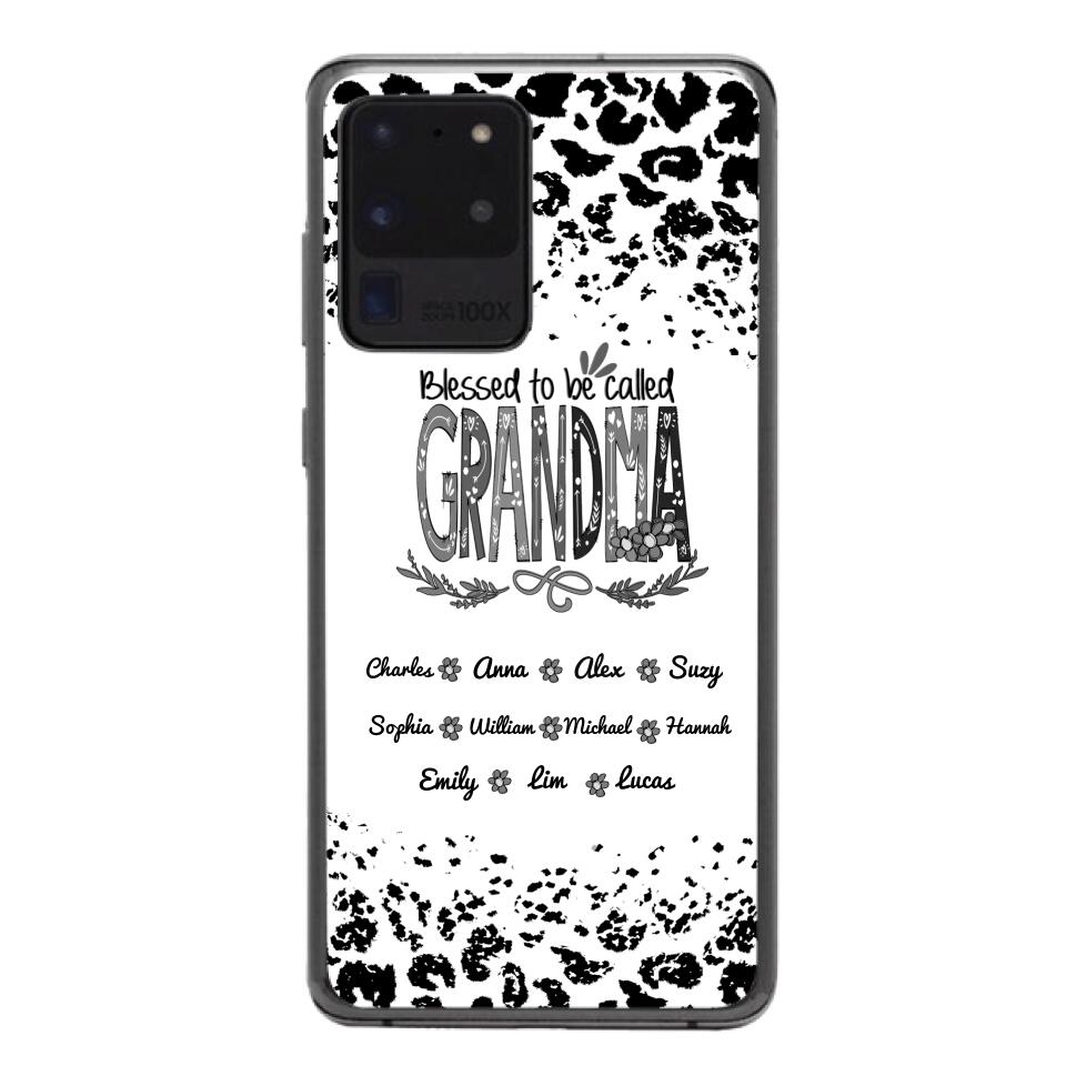 Personalized Blessed To Be Called Grandma Kid Name Phonecase DMVQ1503