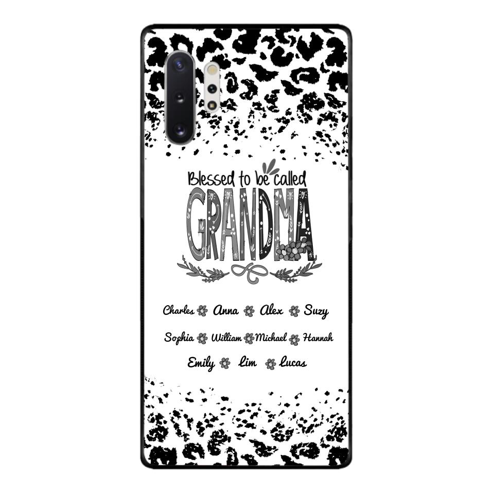 Personalized Blessed To Be Called Grandma Kid Name Phonecase DMVQ1503