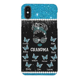Personalized Grandma Kid Name Butterfly Phonecase DMMQ1603