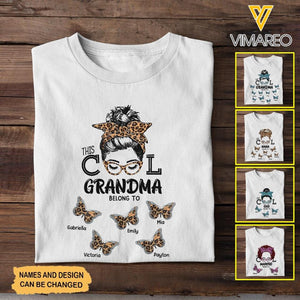 PERSONALIZED THIS COOL GRANDMA BELONG TO KID NAME TSHIRT QTTN1603