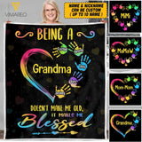 PERSONALIZED BEING A GRANDMA DOESN'T MAKE ME OLD QUILT BLANKET PRINTED QTVQ1803
