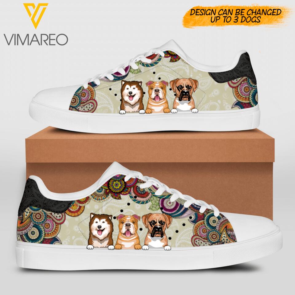 Personalized Dog Lover Leather Shoes 22MAR-MQ18