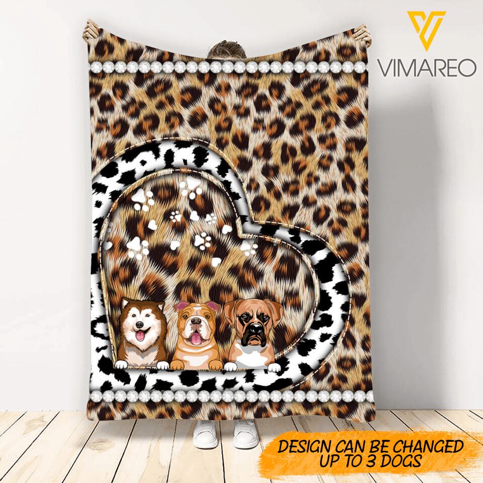 Personalized Dog Lover Quilt Blanket Printed 22MAR-MQ18