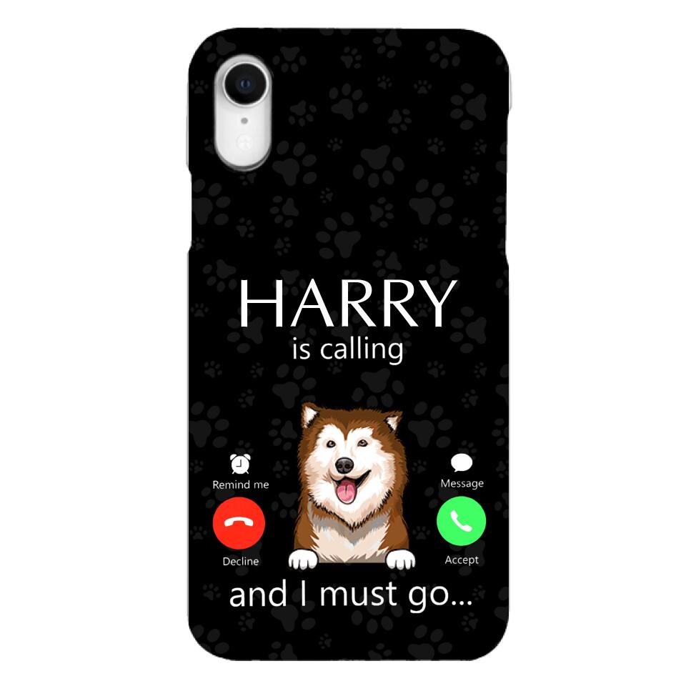 PERSONALIZED DOG IS CALLING I MUST GO PHONECASE QTDT2103