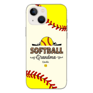 Personalized Softball Grandma Phone Case 3N 2503