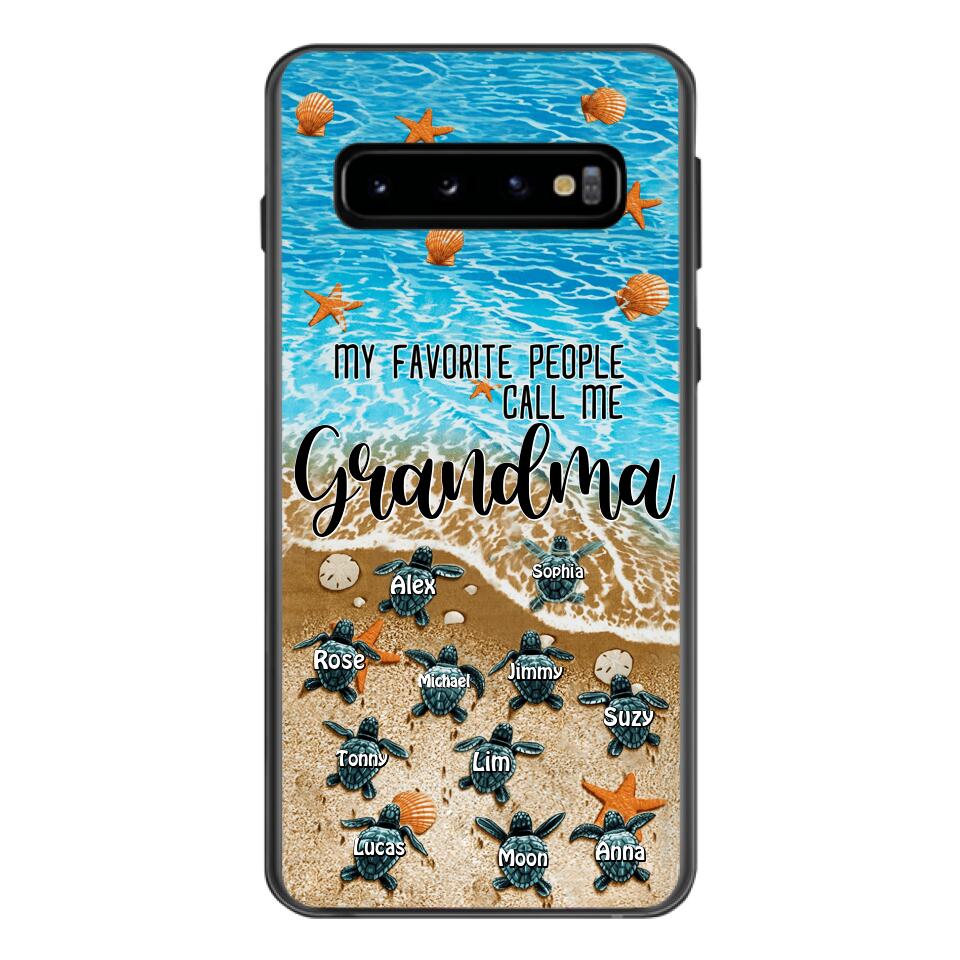 PERSONALIZED MY FAVORITE PEOPLE CALL ME GRANDMA TURTLE PHONECASE QTDT2603