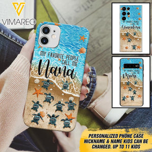 PERSONALIZED MY FAVORITE PEOPLE CALL ME GRANDMA TURTLE PHONECASE QTDT2603