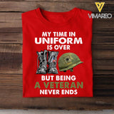 Personalized U.S Veterans Tshirt Printed 22MAR-MQ26
