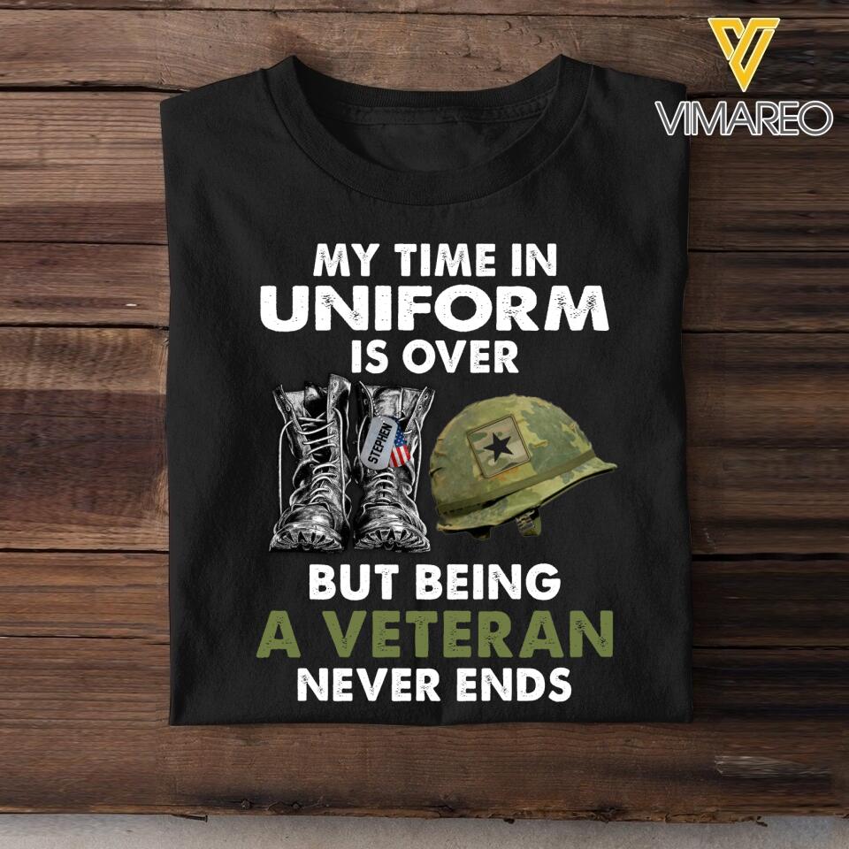 Personalized U.S Veterans Tshirt Printed 22MAR-MQ26