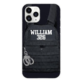 Personalized Thin Blue Line Phone Case Printed 25MAR-LN28
