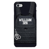 Personalized Thin Blue Line Phone Case Printed 25MAR-LN28
