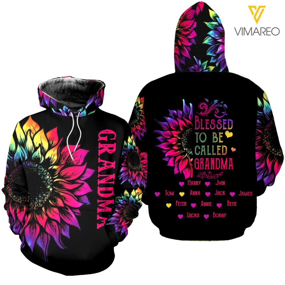 Personalized Blessed To Be Called Grandma Hoodie Printed 22MAR-HQ29