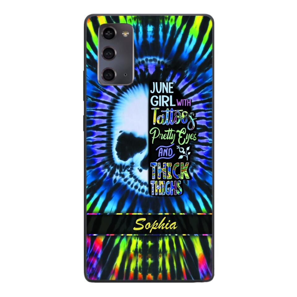 Personalized June Girl With Tattoos  Phone Case Printed 25MAR-HQ29