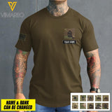 PERSONALIZED U.S SOLIDER ARMY WITH RANK TSHIRT PRINTED QTMQ2903
