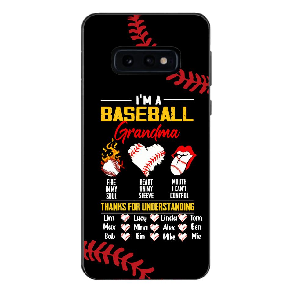 Personalized Baseball Grandma Phone Case Printed 3N 3003