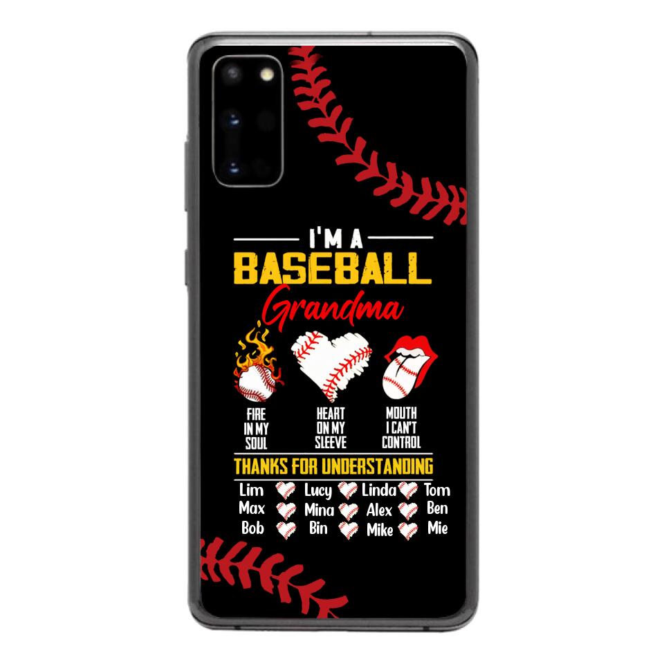 Personalized Baseball Grandma Phone Case Printed 3N 3003