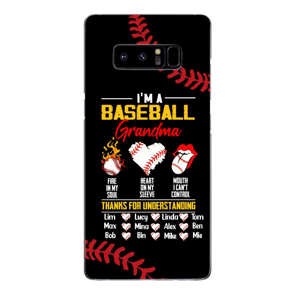 Personalized Baseball Grandma Phone Case Printed 3N 3003
