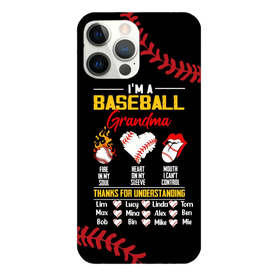 Personalized Baseball Grandma Phone Case Printed 3N 3003