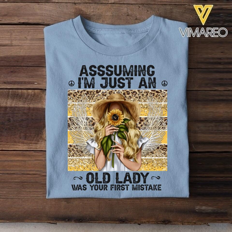 Personalized Sunflower Hipppie Girl Tshirt QTHC3003