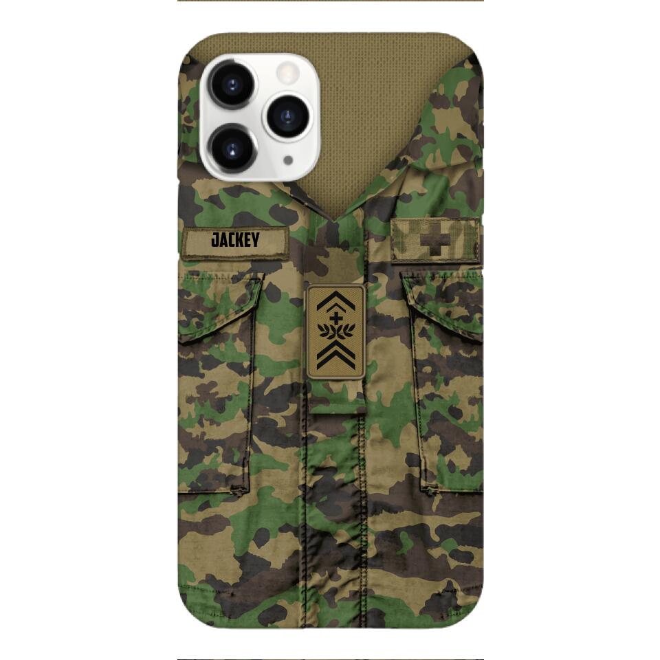 Personalized Swiss Soldier/Veterans Phone Case Printed 22MAR-HQ31