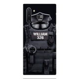 Personalized U.S Thin Blue Line Phone Case Printed 22APR-DT01