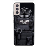 Personalized U.S Thin Blue Line Phone Case Printed 22APR-DT01