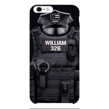 Personalized U.S Thin Blue Line Phone Case Printed 22APR-DT01