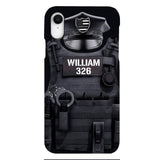 Personalized U.S Thin Blue Line Phone Case Printed 22APR-DT01